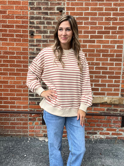 The Rossford Oversized Striped Pullover