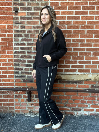 The Kyrie Trendy Black Track Pants