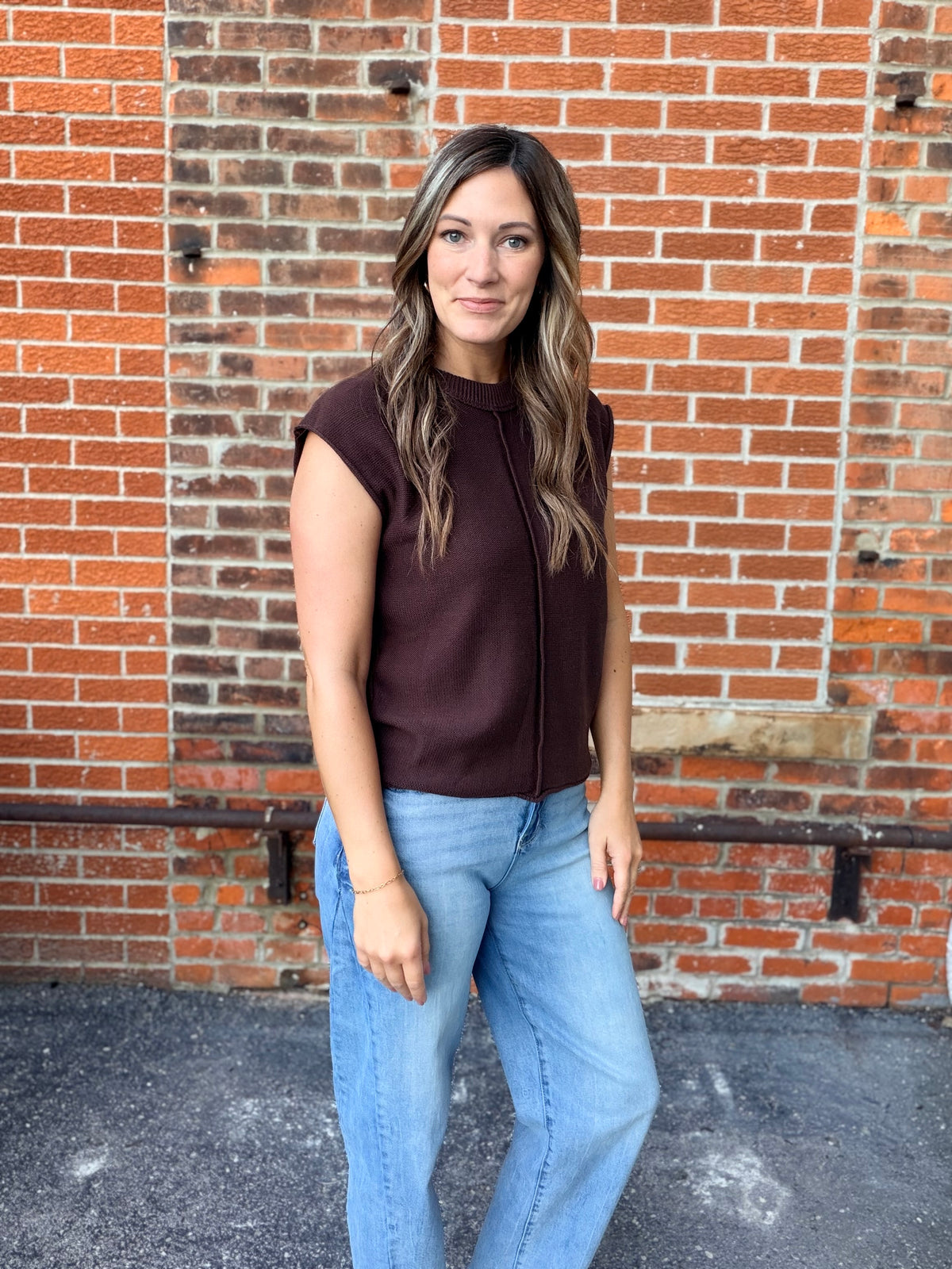 The Jensen Front Ripped Knit Top