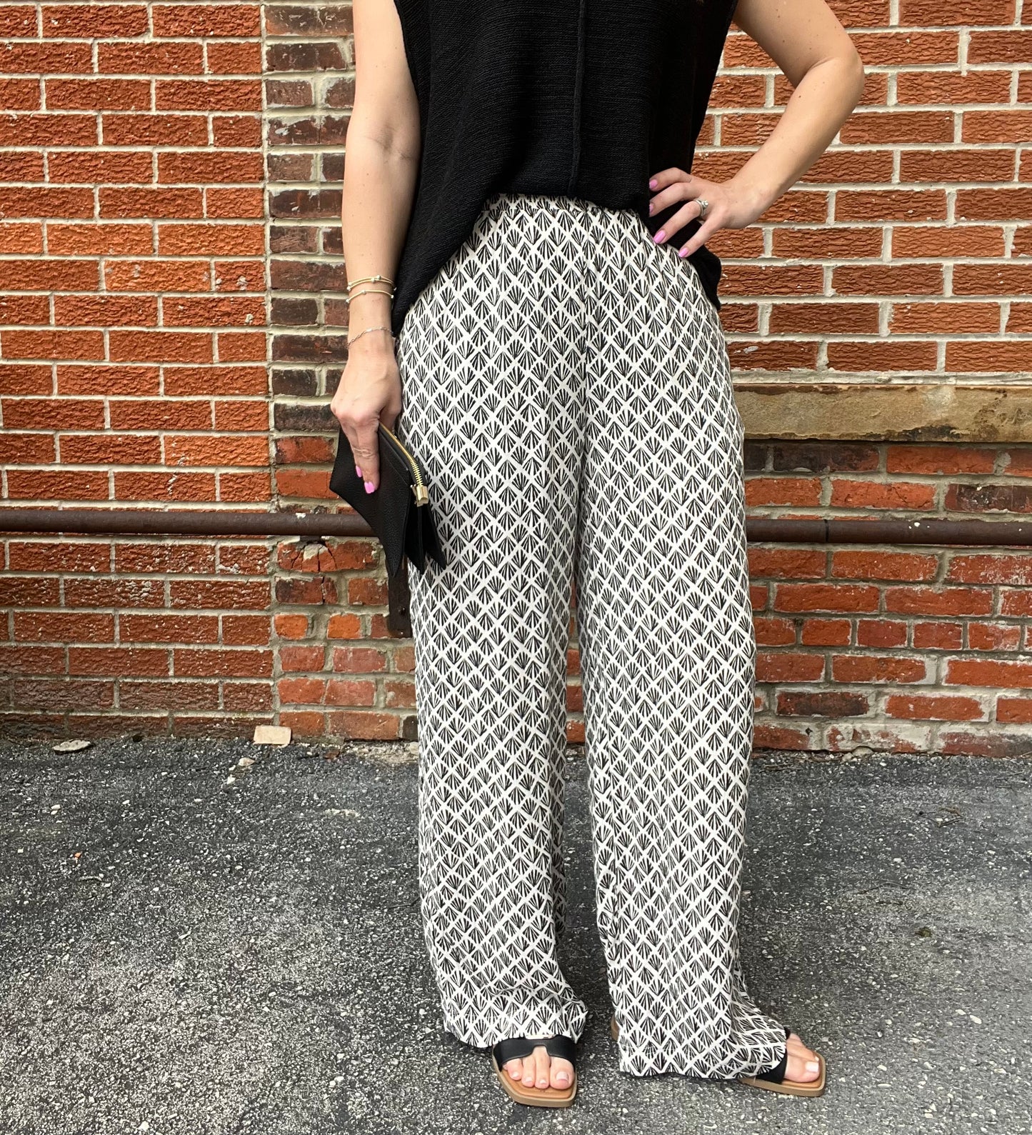 The Marlow Flowy Wide Leg Printed Pants