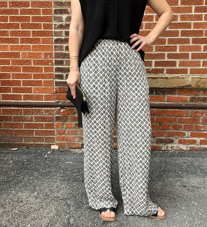 The Marlow Flowy Wide Leg Printed Pants