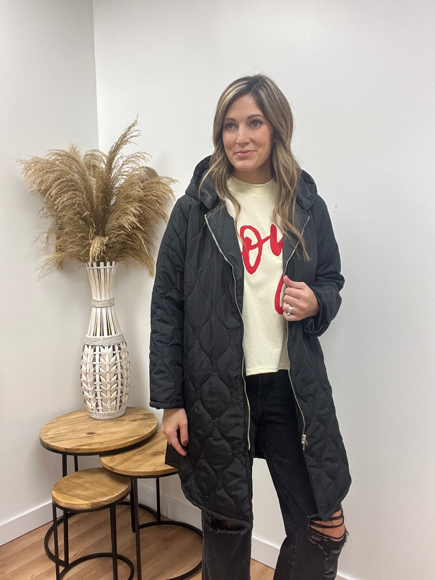 The Raven Black Puffer Jacket