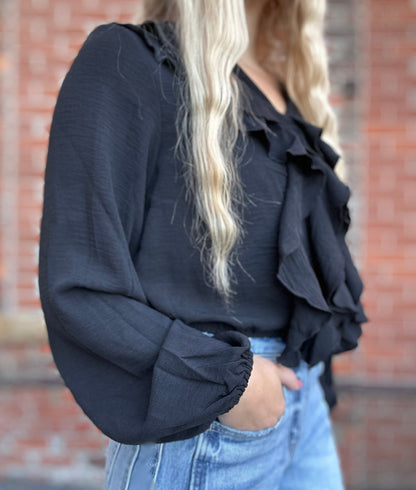 The Collyns Ruffle Long Sleeve Blouse