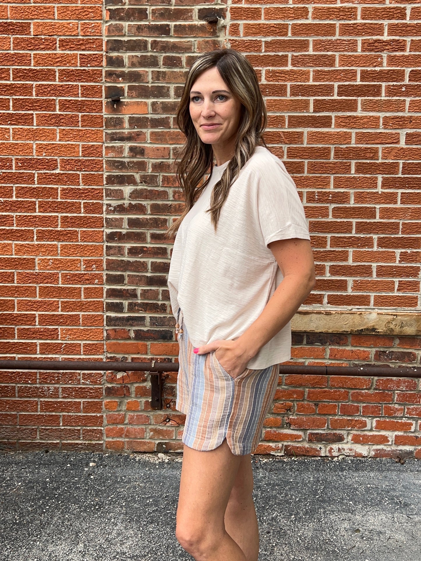 The Kylynn Slub Crop Oversized Tee