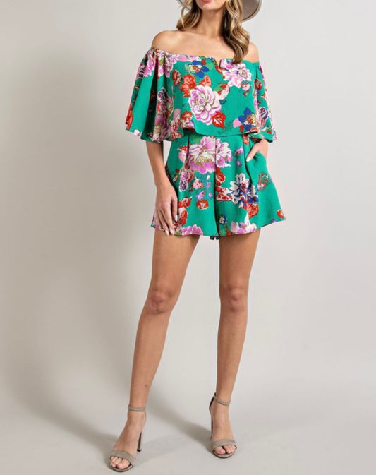 The Adriane Floral Romper