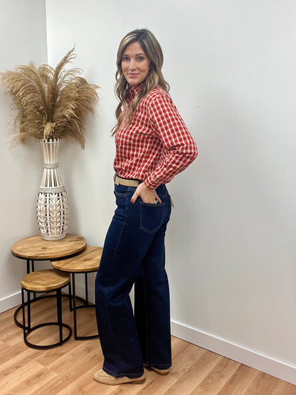 The Reign Dark Wash Loose Straight Leg