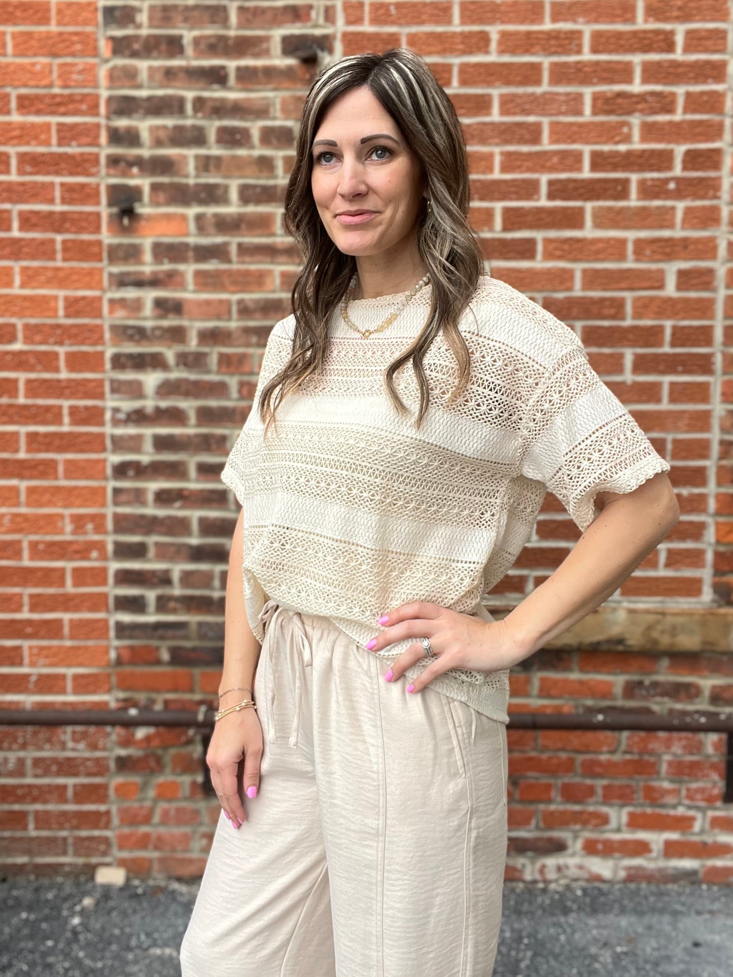 The Sorella Crochet Summer Knit Top