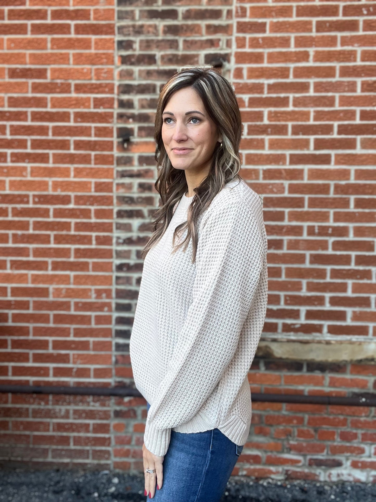 The Clara Chunky Waffle Knit Sweater BONUS BUY