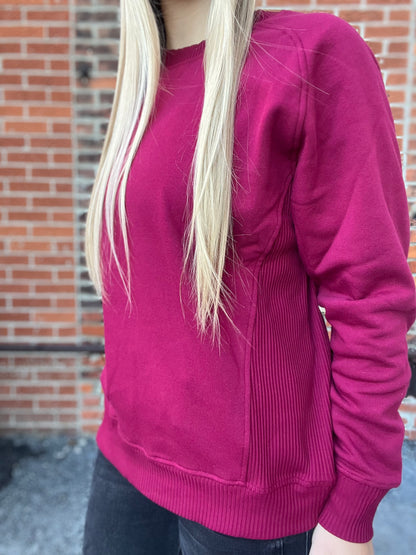 BEST SELLER The Lea Ribbed Side Sweatshirt