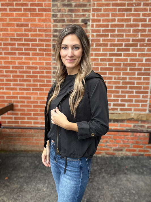 The Carson Cropped Zip Up