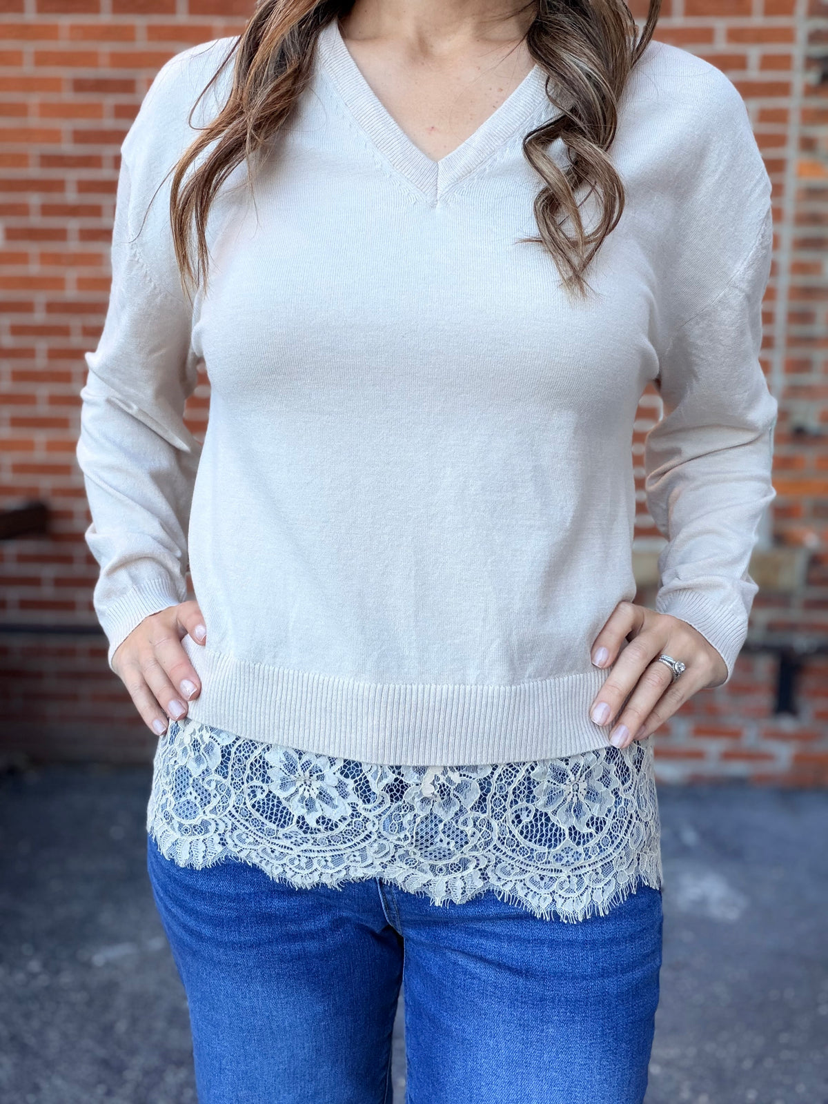 The Bernadine V-Neck Long Sleeve Top