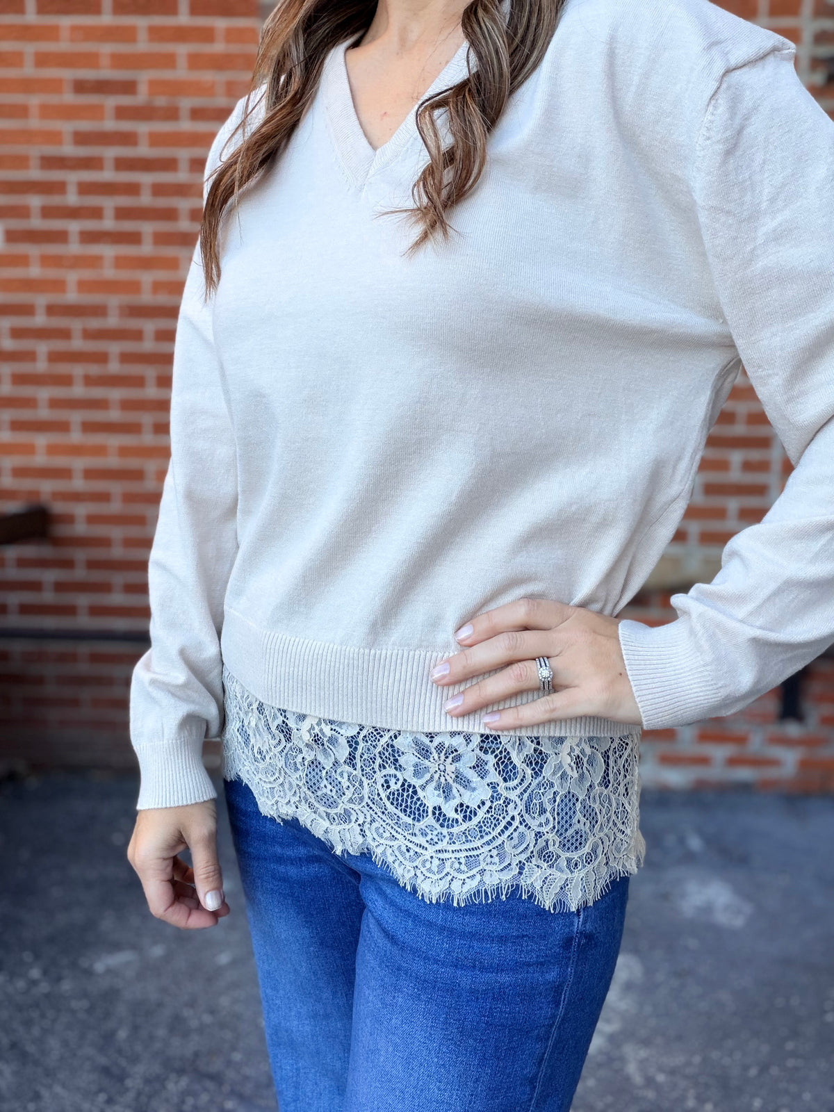 The Bernadine V-Neck Long Sleeve Top