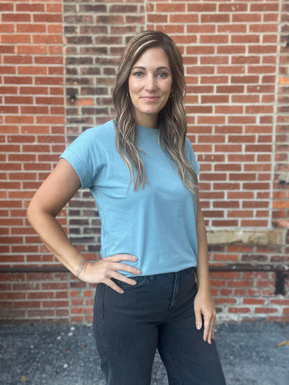 The Mel Short Sleeve Solid Basic Tee
