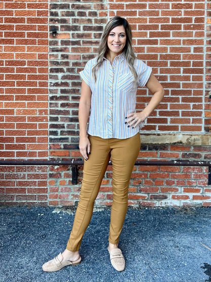 The Charleigh Striped Button Up