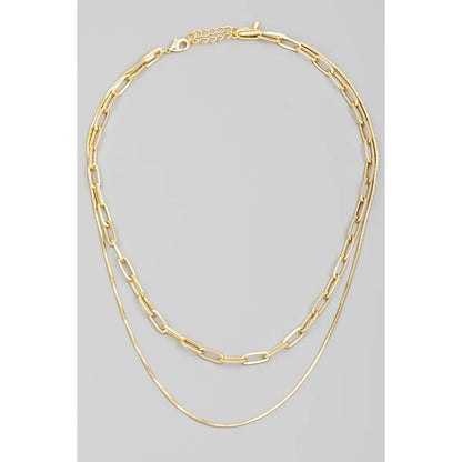 Double Chain Gold Necklace