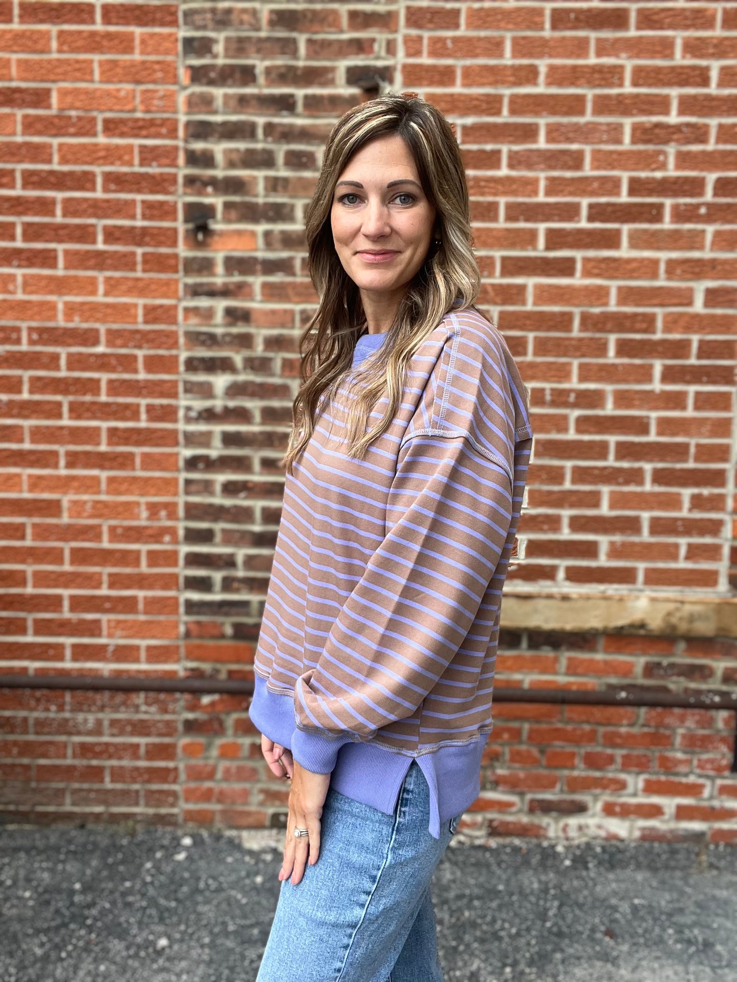 The Rossford Oversized Striped Pullover