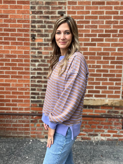 The Rossford Oversized Striped Pullover