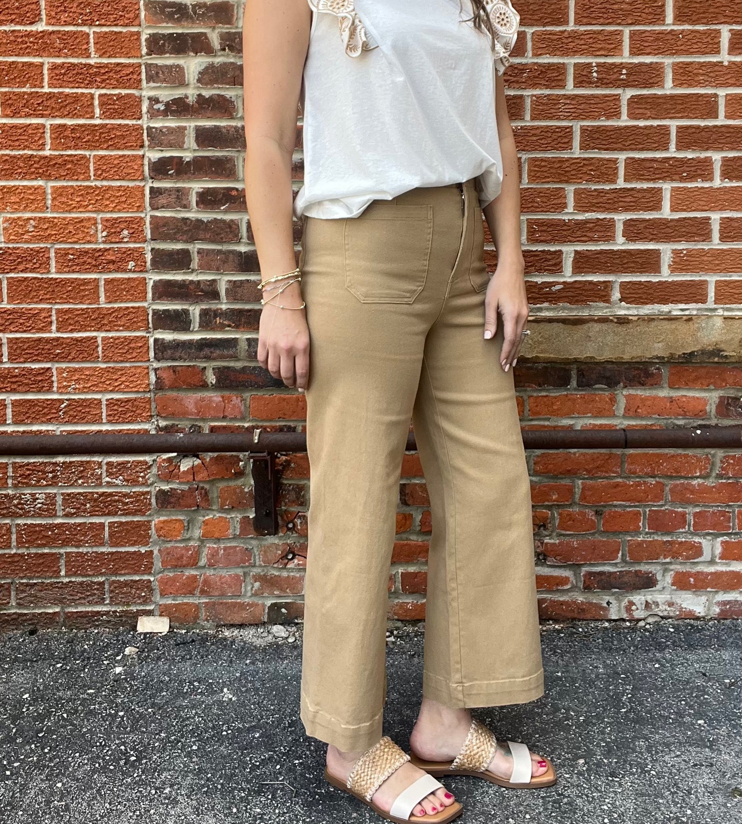 The Aurelia Eyelet Short Sleeve Top