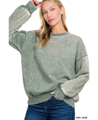 BEST SELLER! Mineral Wash Pullover Sweatshirt