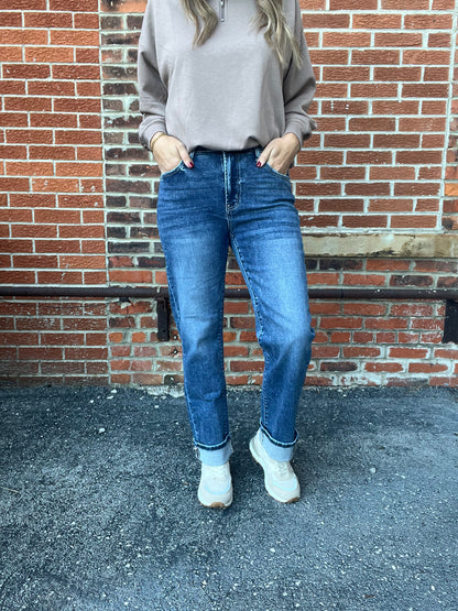 The Calo Cuffed Straight Leg Jeans