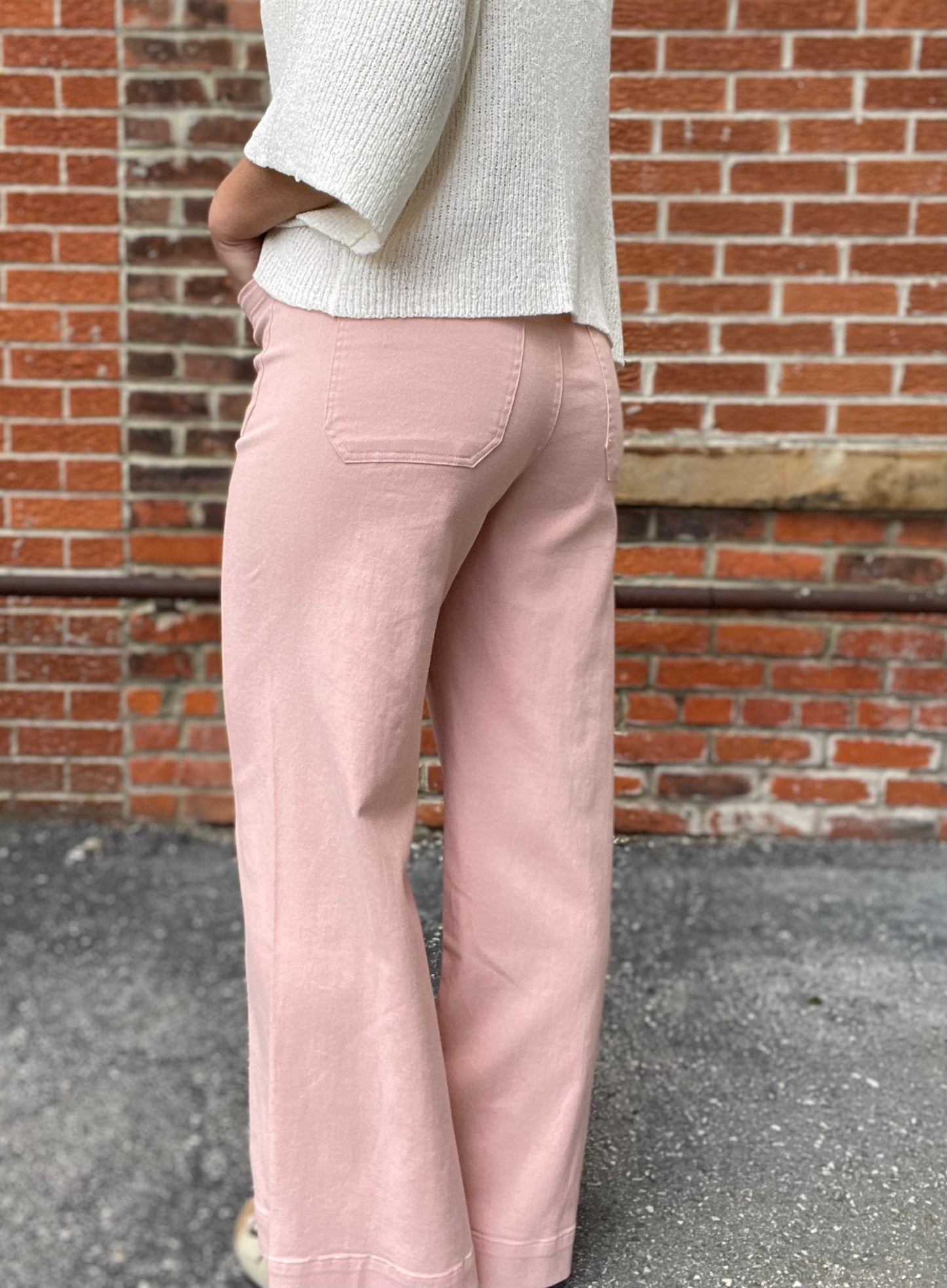 The Macelee Dusty Pink Wide Leg Pants