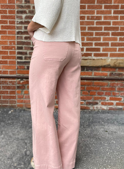 The Macelee Dusty Pink Wide Leg Pants