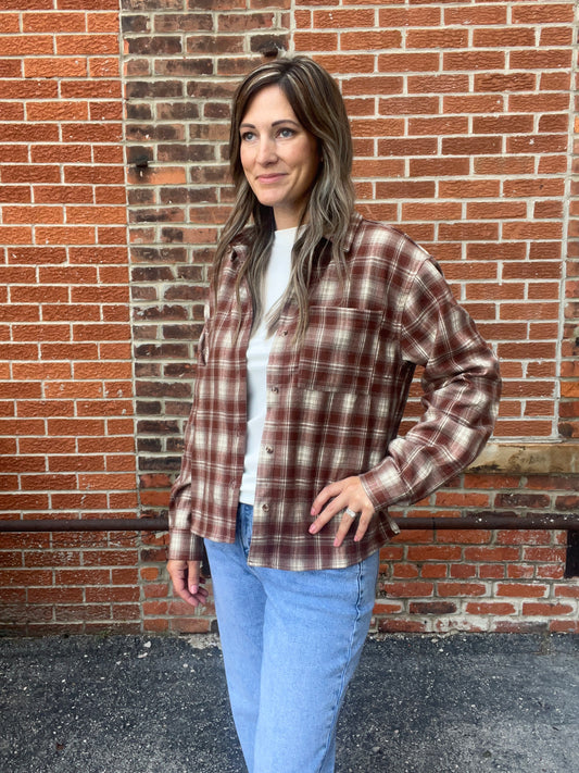 The Beau Rust Plaid Flannel