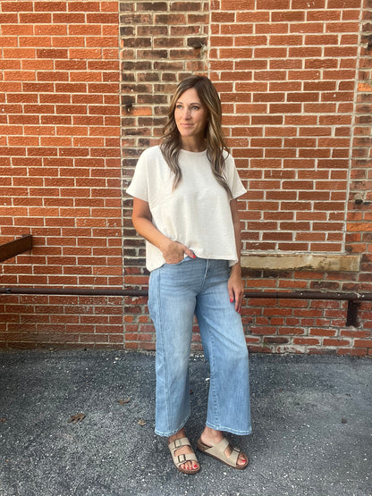The Hollon oversized Slubbed Top