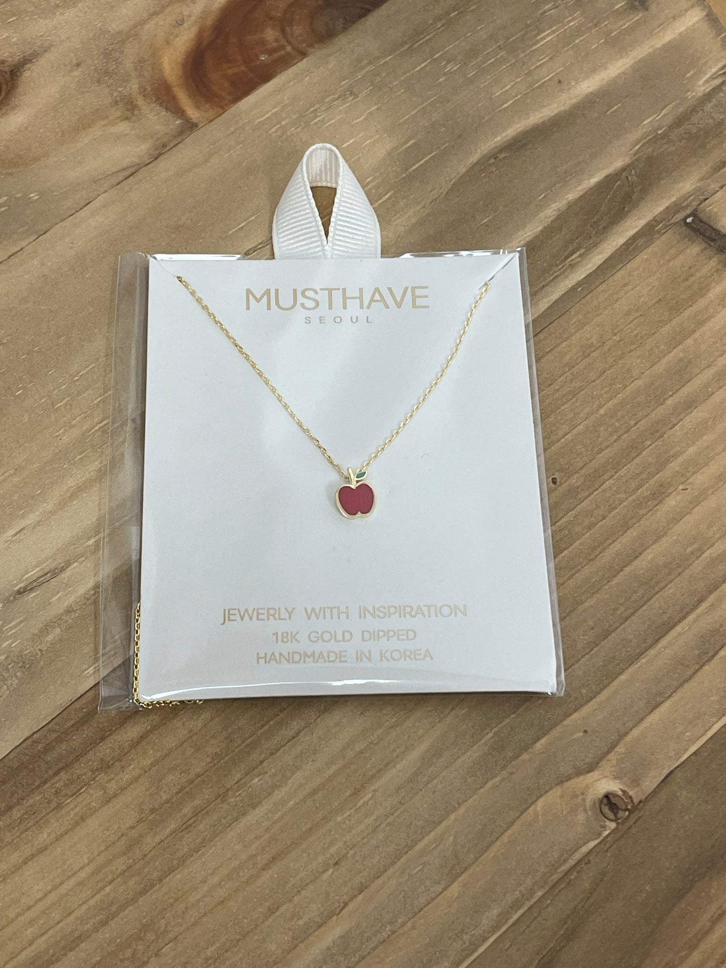 The Perfect Apple Teacher Necklace