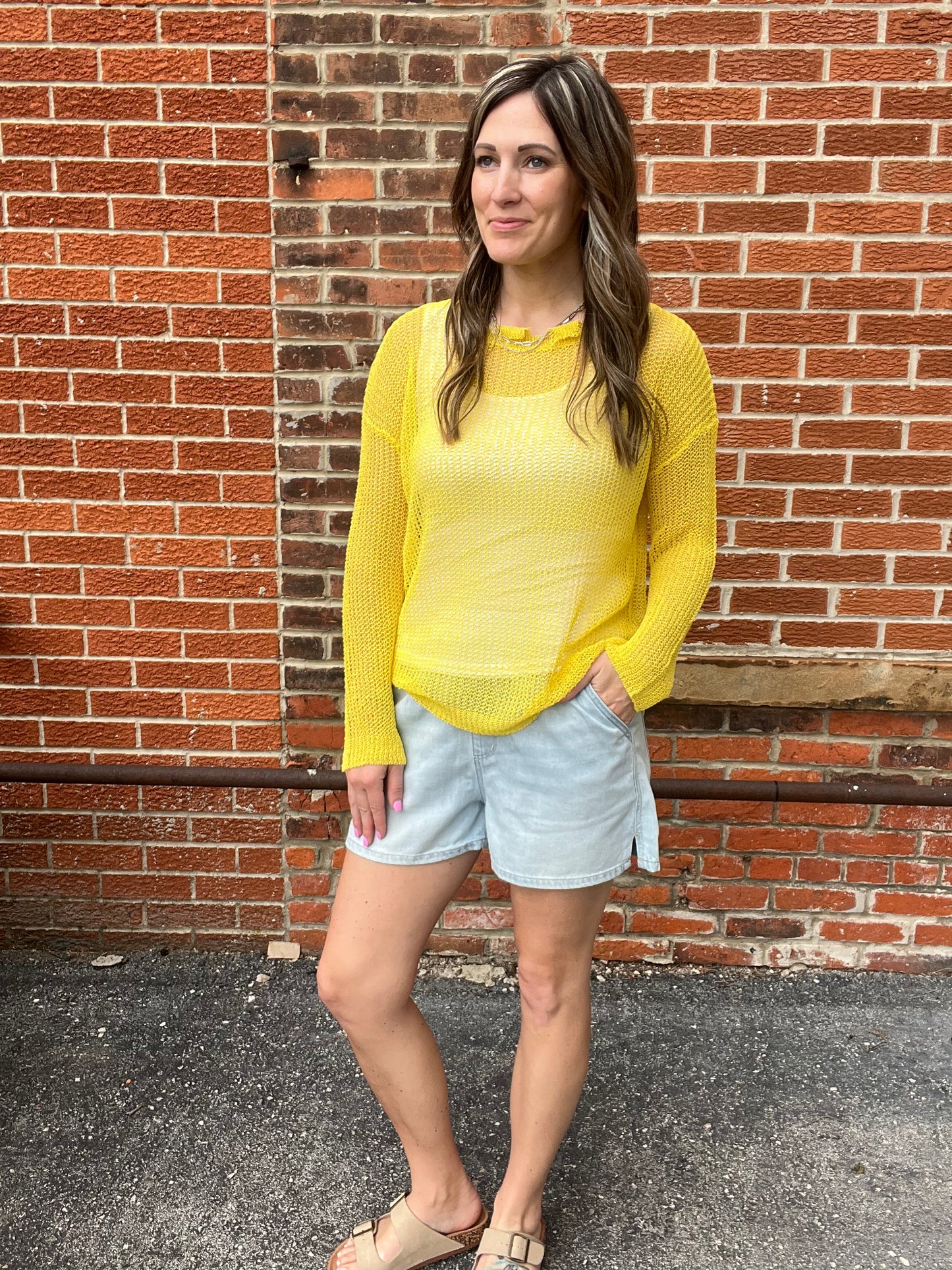 The Marlowe Crochet Knit Long Sleeve Top