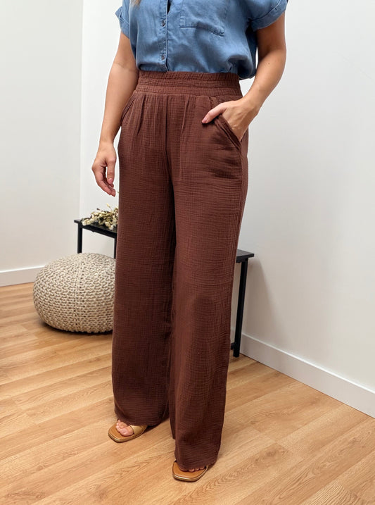 The Harden Linen Gauze Pull On Pants