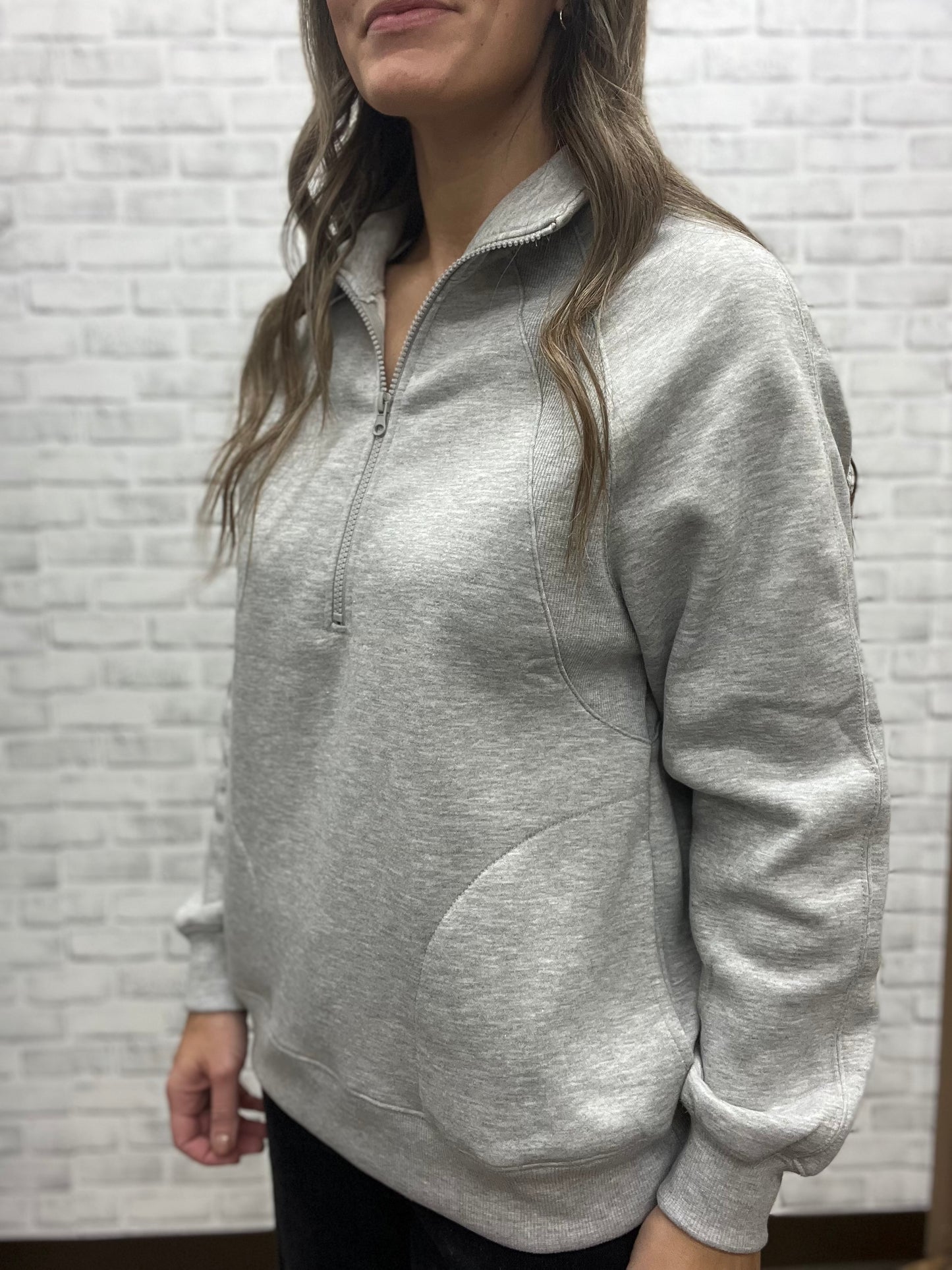 The Posy Quarter Zip Sweatshirt