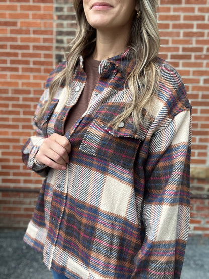 The Remi Oversized Plaid Shacket