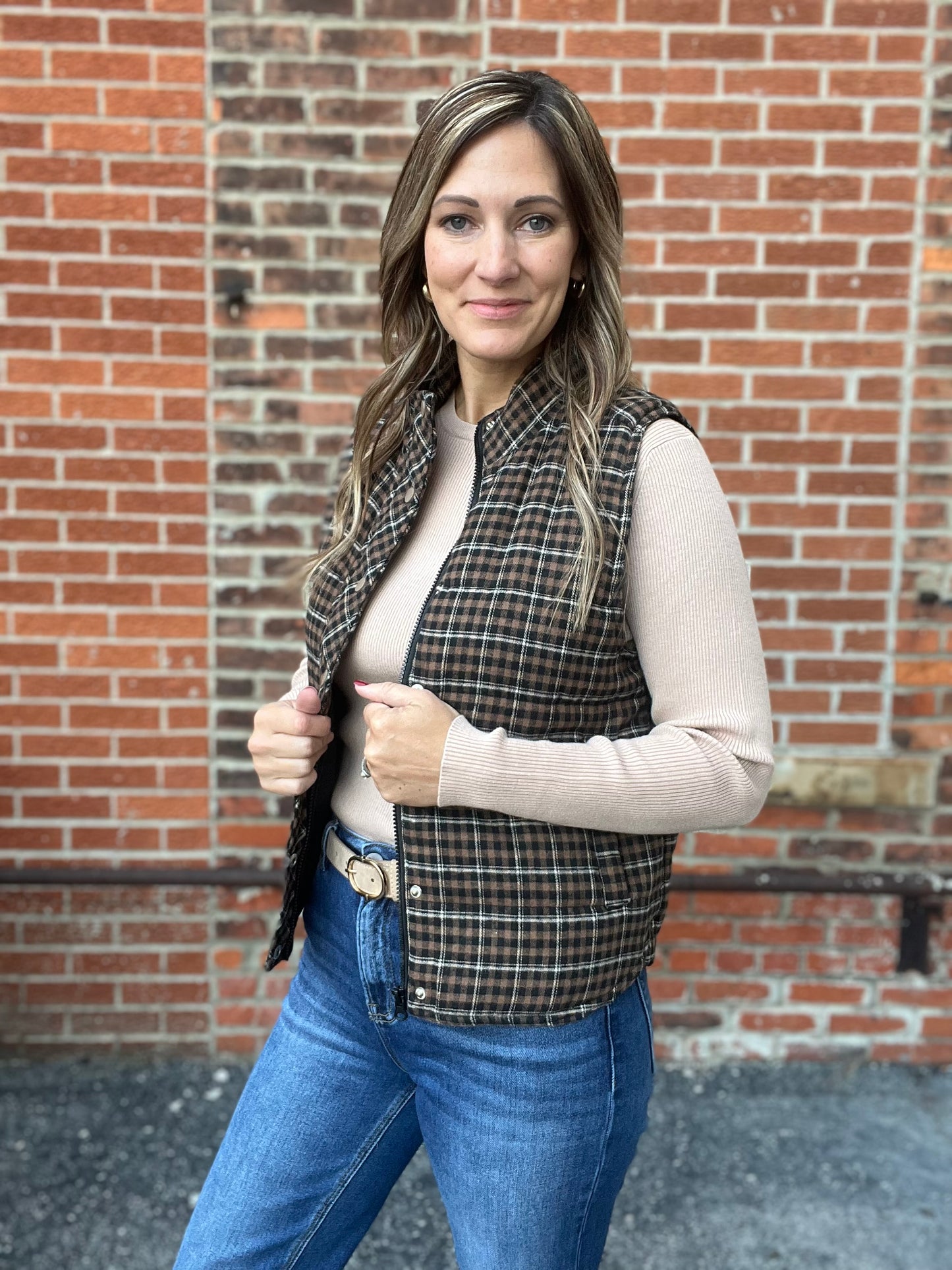 The Bolton Plaid Puffer Vest