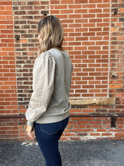 The Thena Sage Pullover Top