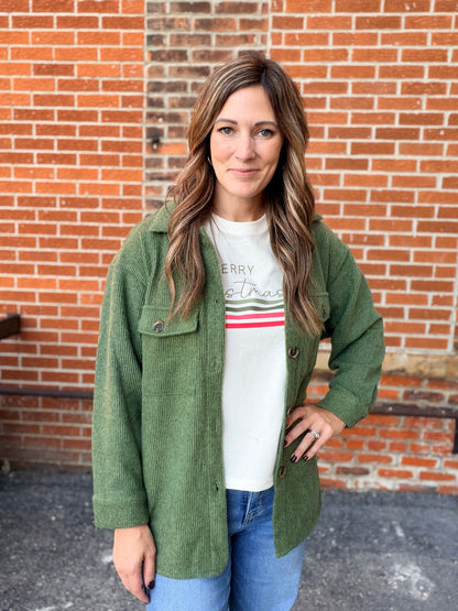 The Jones Brushed Button Down Shacket