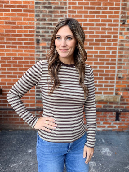The Hager Striped Long Sleeve Top