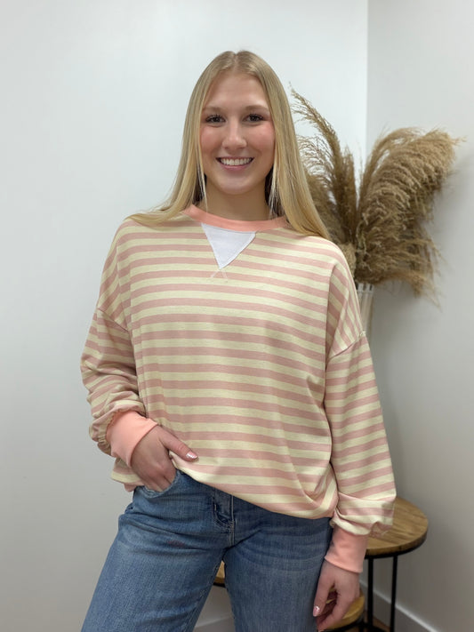 The Nectar Pullover Striped Crewneck