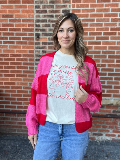 The Birkley Loose Color Block Cardigan