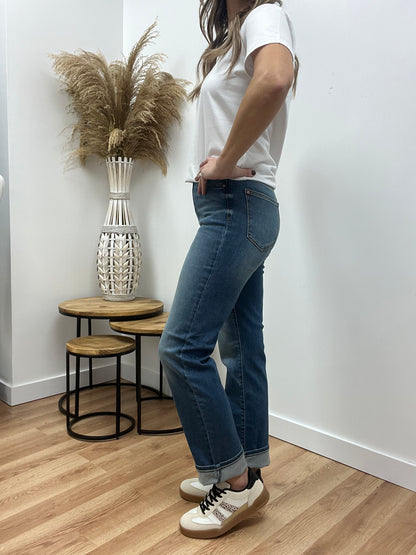 The Nadia High Rise Straight Leg Jeans