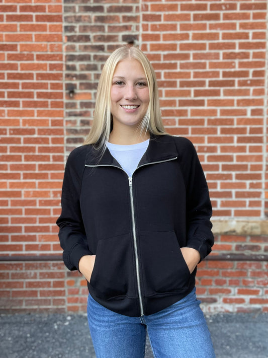 The Jackson Black Full Zip Jacket