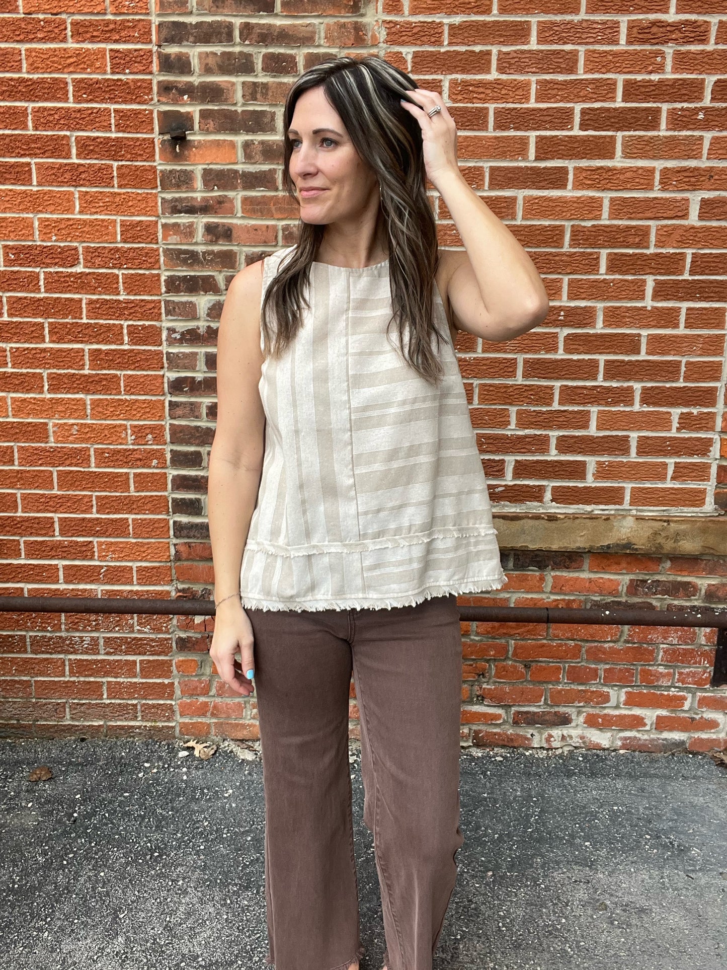 The Maddisen Linen Sleevless Top