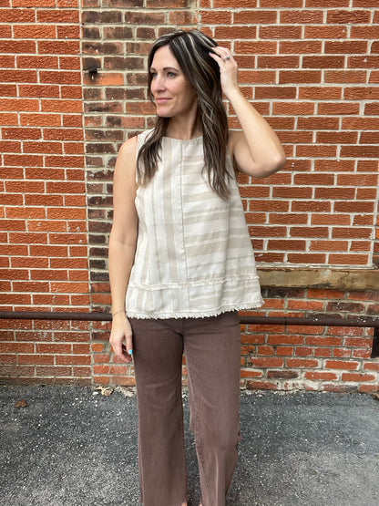 The Maddisen Linen Sleevless Top