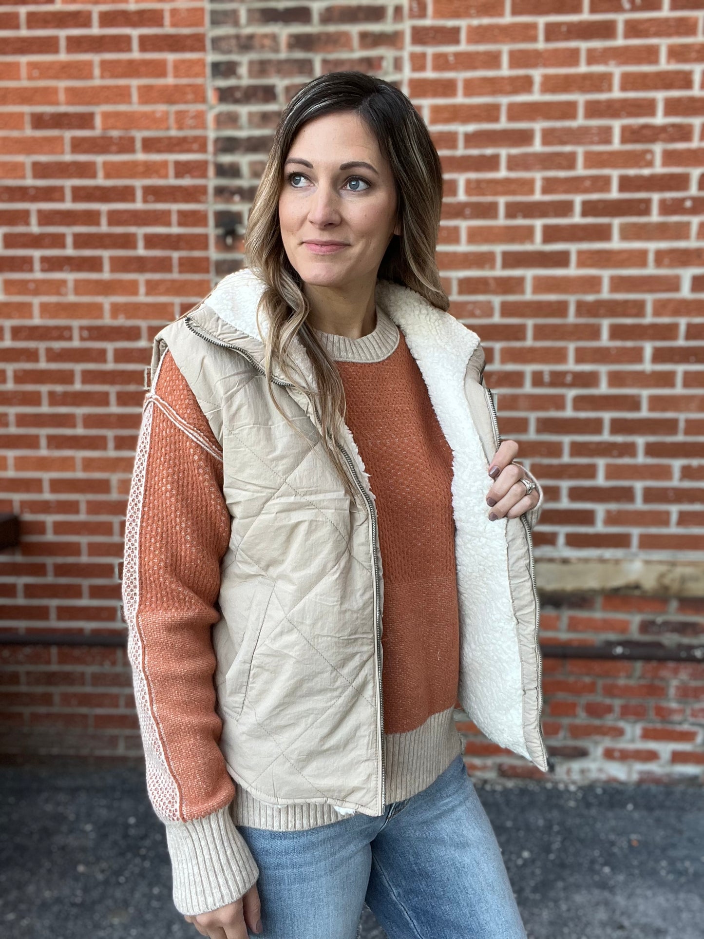 The Linen Puffer Vest