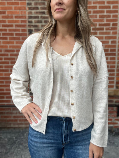 The Hollis Button Down Cardigan Top