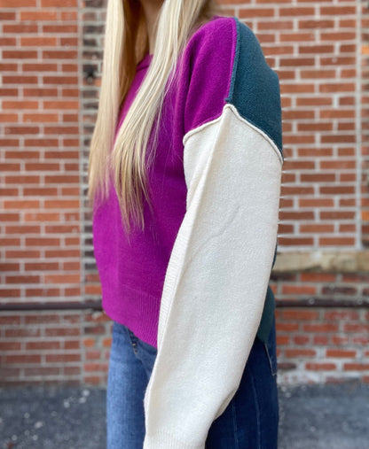 The Nala Multi Color Long Sleeve Sweater