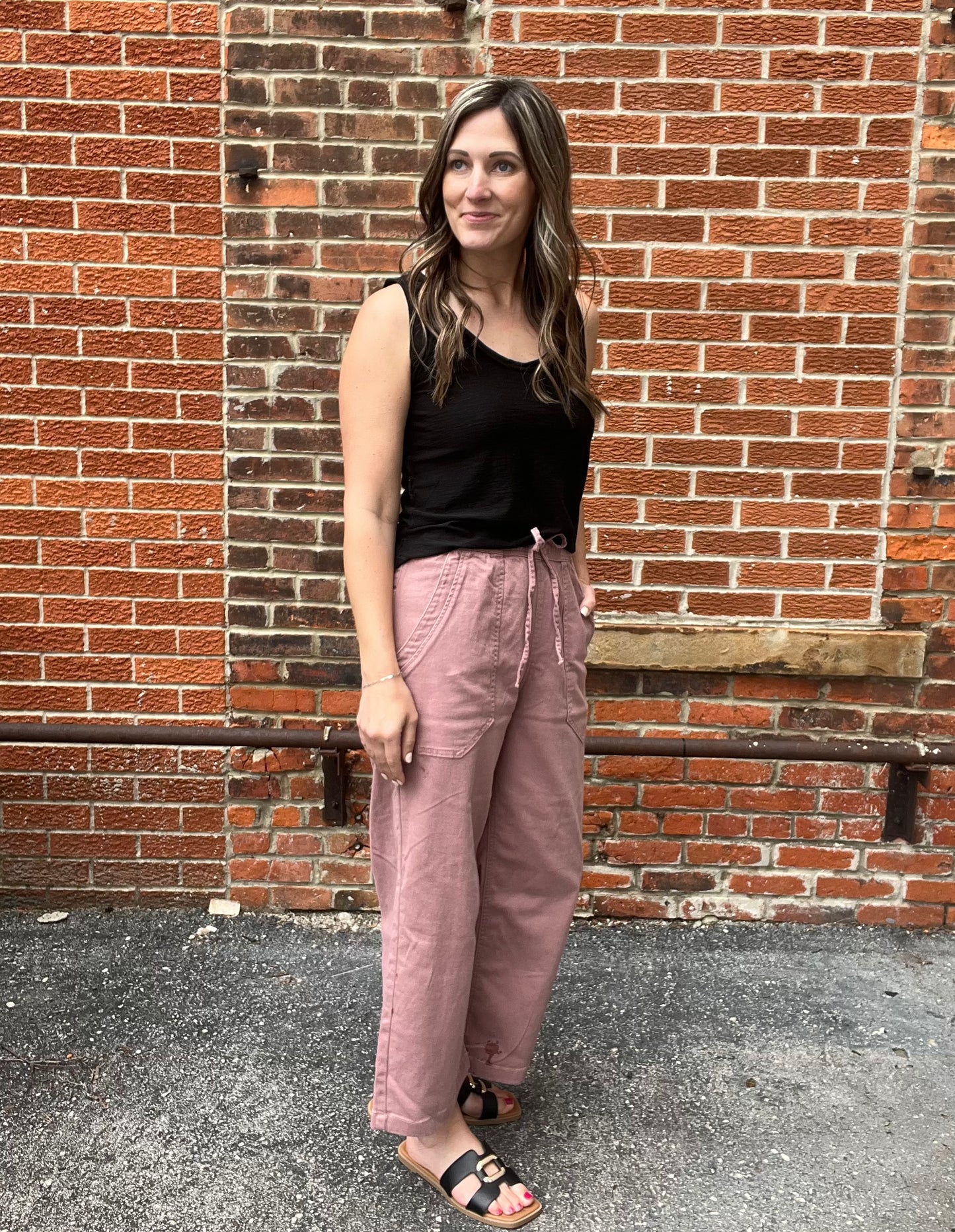 The Amara Elastic Waisted Wide Leg Pants