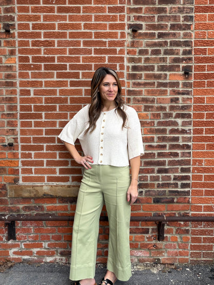 The Aveline Pistachio Straight Leg Pants