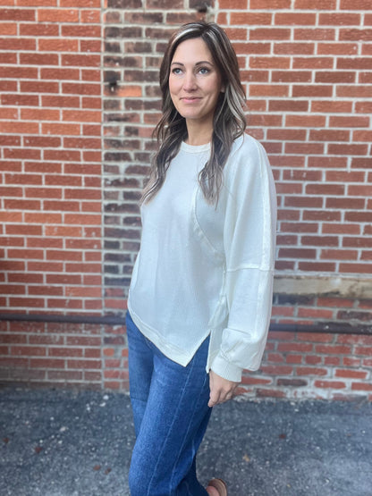 The Luna Reverse Seam Thermal Sweater