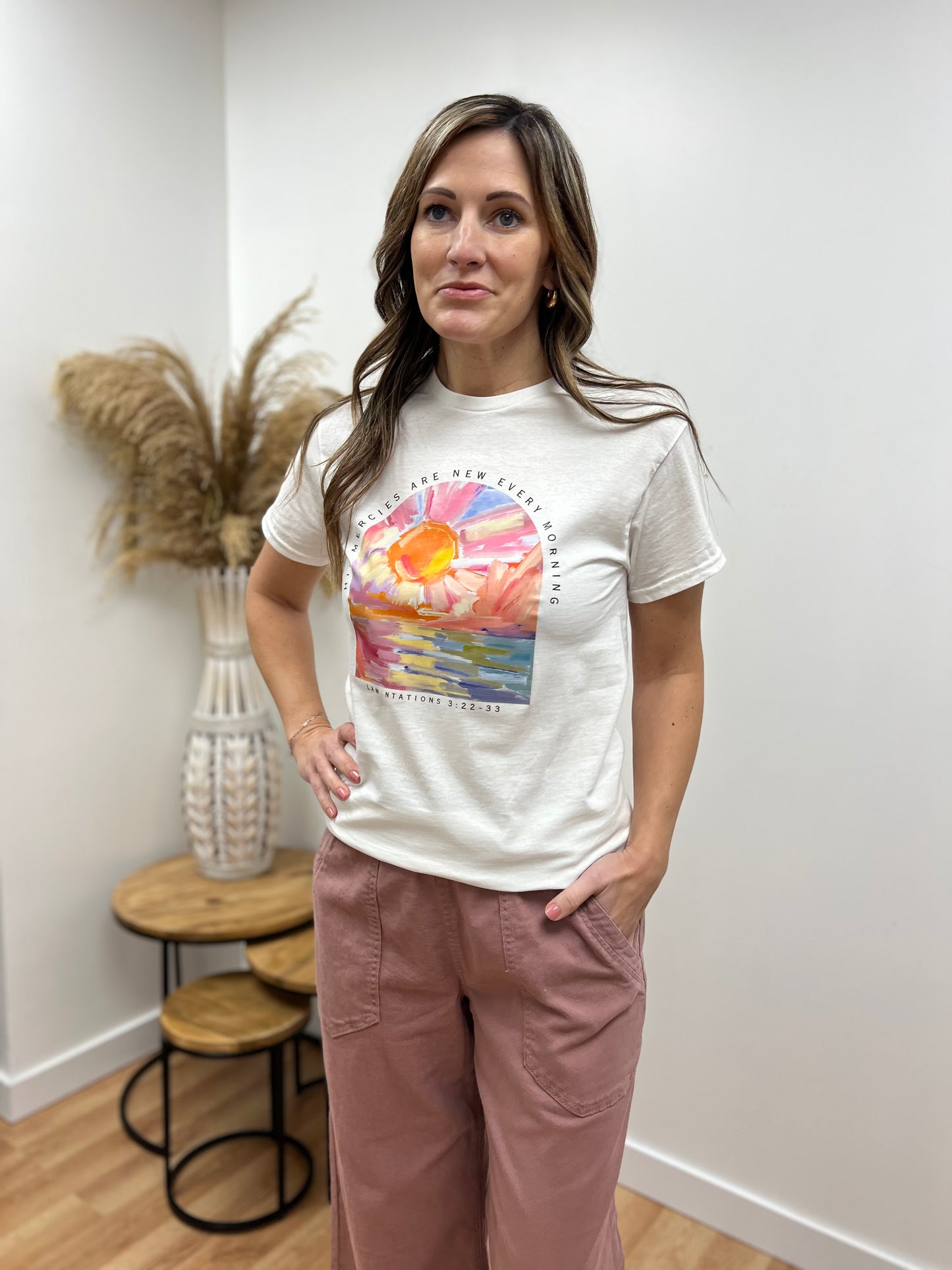 His Mercies Are New Every Morning White Unisex Tee